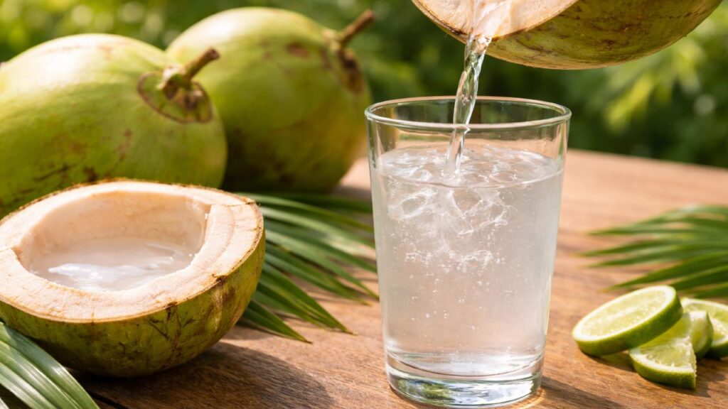 Benefícios da água de coco no dia a dia e o que realmente muda no corpo com o consumo frequente