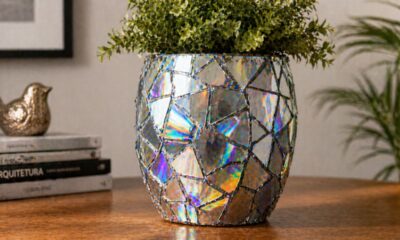 Ideia criativa com CDs velhos que transforma peças esquecidas em algo útil e decorativo