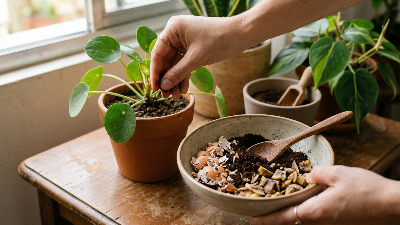 Esses resíduos do dia a dia podem virar adubo natural e dar nova vida às plantas dentro de casa