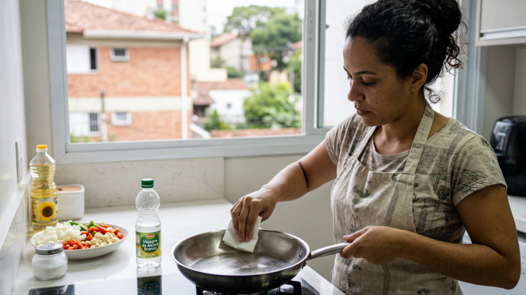 Como evitar respingos de óleo ao fritar com uma dica simples de cozinha que quase ninguém conhece