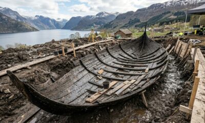 Arqueólogos encontraram um navio enterrado na Noruega. Ele é mais antigo que os vikings