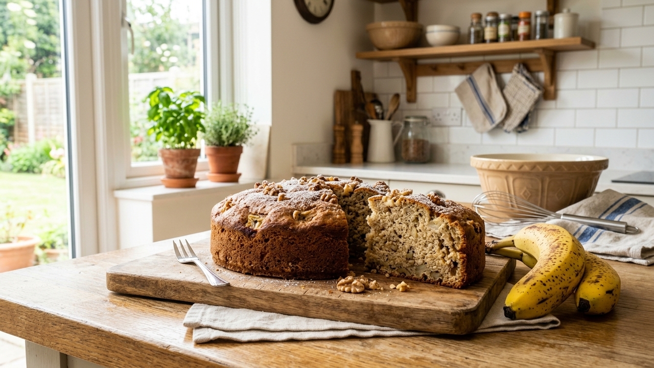 Bolo de banana fit fofinho e rápido que transforma poucos ingredientes em um doce prático e saboroso