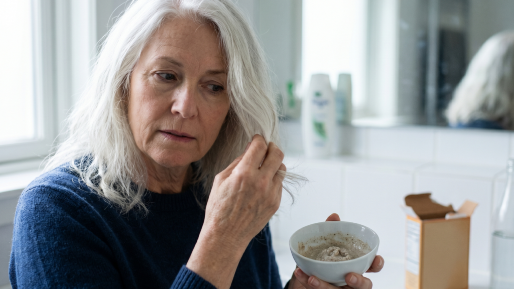 Bicarbonato no cabelo branco exige cautela e só faz sentido em usos muito pontuais