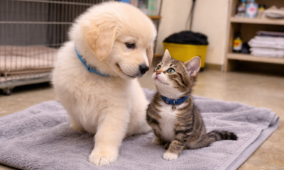 Esse filhote de três pernas encontrou um gatinho igual a ele e imediatamente se sentiu menos sozinho