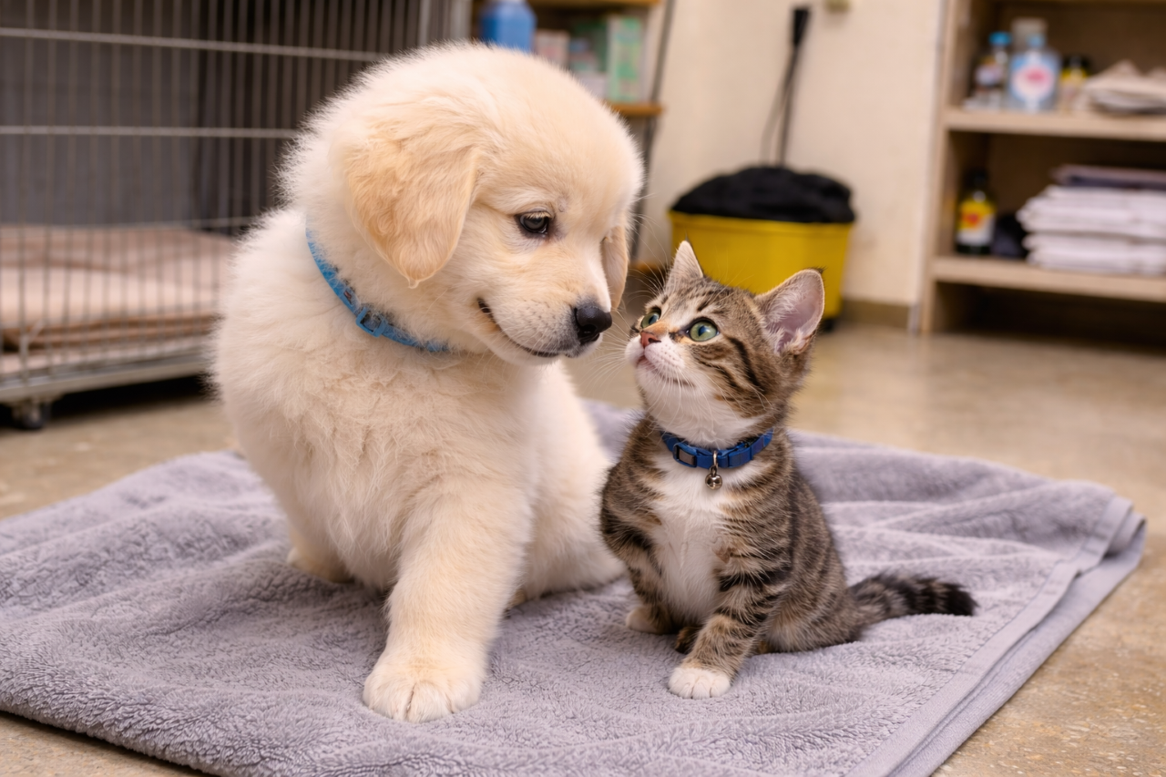 Esse filhote de três pernas encontrou um gatinho igual a ele e imediatamente se sentiu menos sozinho