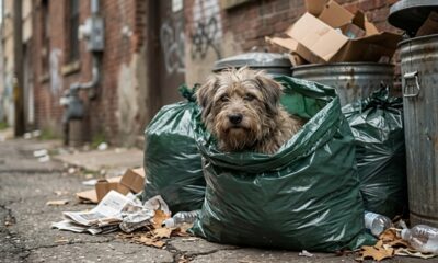 Ursinho de pelúcia branco é achado no lixo e surpreende ao estar vivo