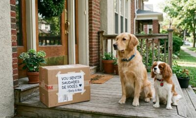 Entregador se despede de cachorros favoritos e deixa surpresa emocionante