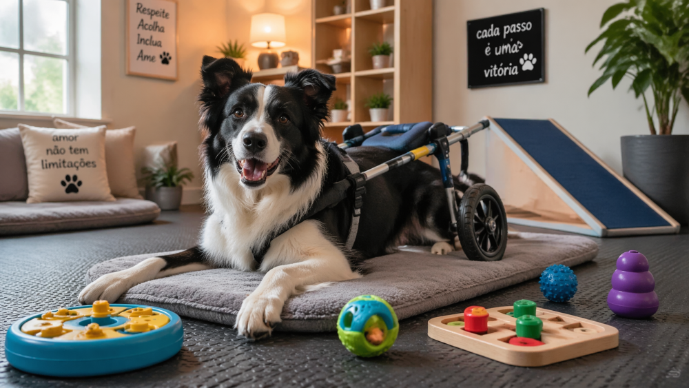 Cachorro ferido não consegue mais caminhar até o parque e dona leva o parque até ele