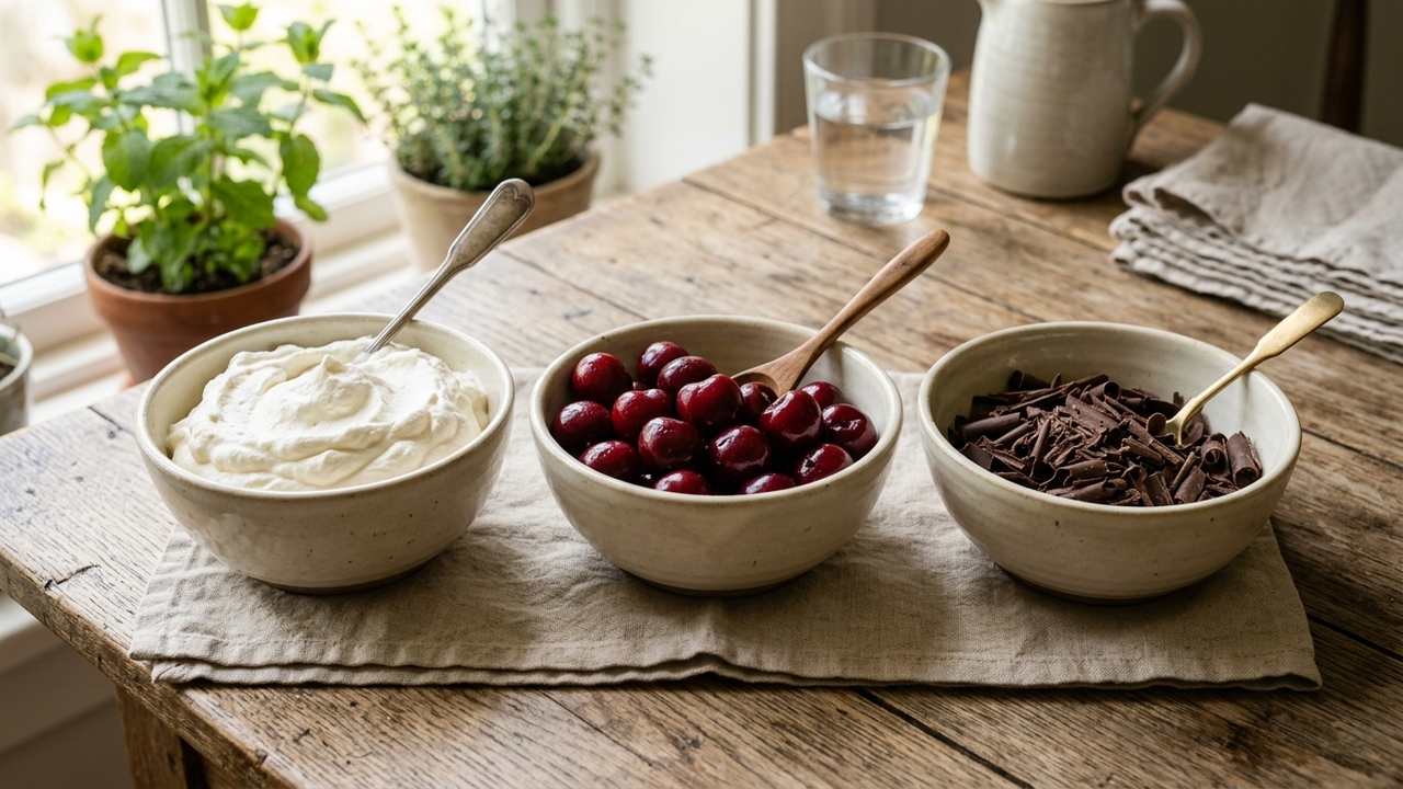 Misture chantilly, cerejas e raspas de chocolate e faça um bolo Floresta Negra molhadinho