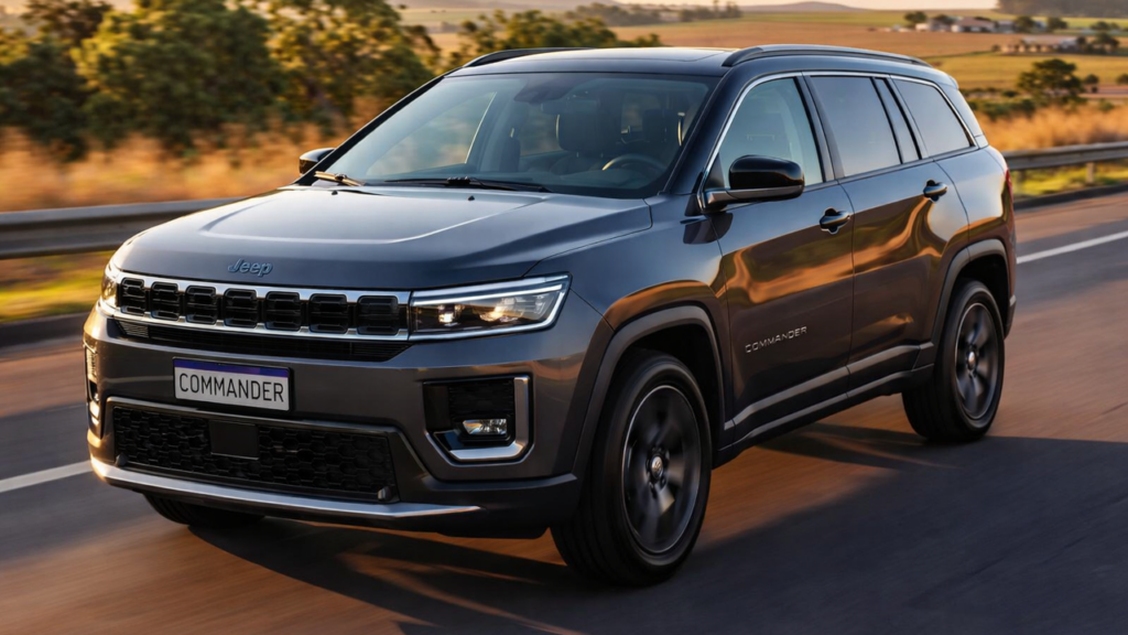 Novo Jeep Commander 2027 chega com sistema híbrido leve e reforça inovação Novo Jeep Commander 2027 chega com sistema híbrido leve e reforça inovação