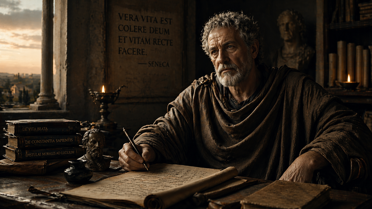 Frase do dia de Sêneca, filósofo estoico: "Sofremos mais em nossa imaginação do que na realidade."