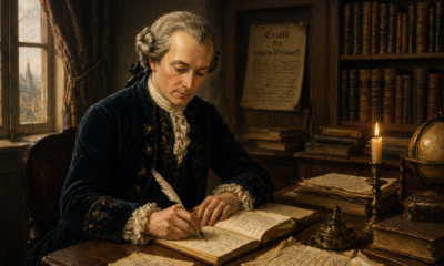 Citação de Immanuel Kant, filósofo alemão: "Se você castiga uma criança por ser travessa e a recompensa por ser boa, ela fará o bem apenas pela..." Por que a verdadeira moralidade não nasce do medo da punição nem da busca por vantagens