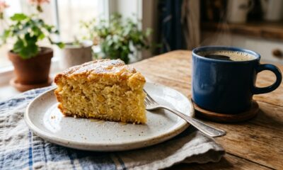 Bata milho, leite, açúcar e flocão no liquidificador e faça um bolo de milho de lata fofinho em minutos