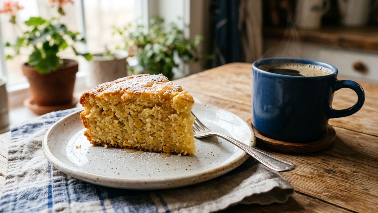 Bata milho, leite, açúcar e flocão no liquidificador e faça um bolo de milho de lata fofinho em minutos