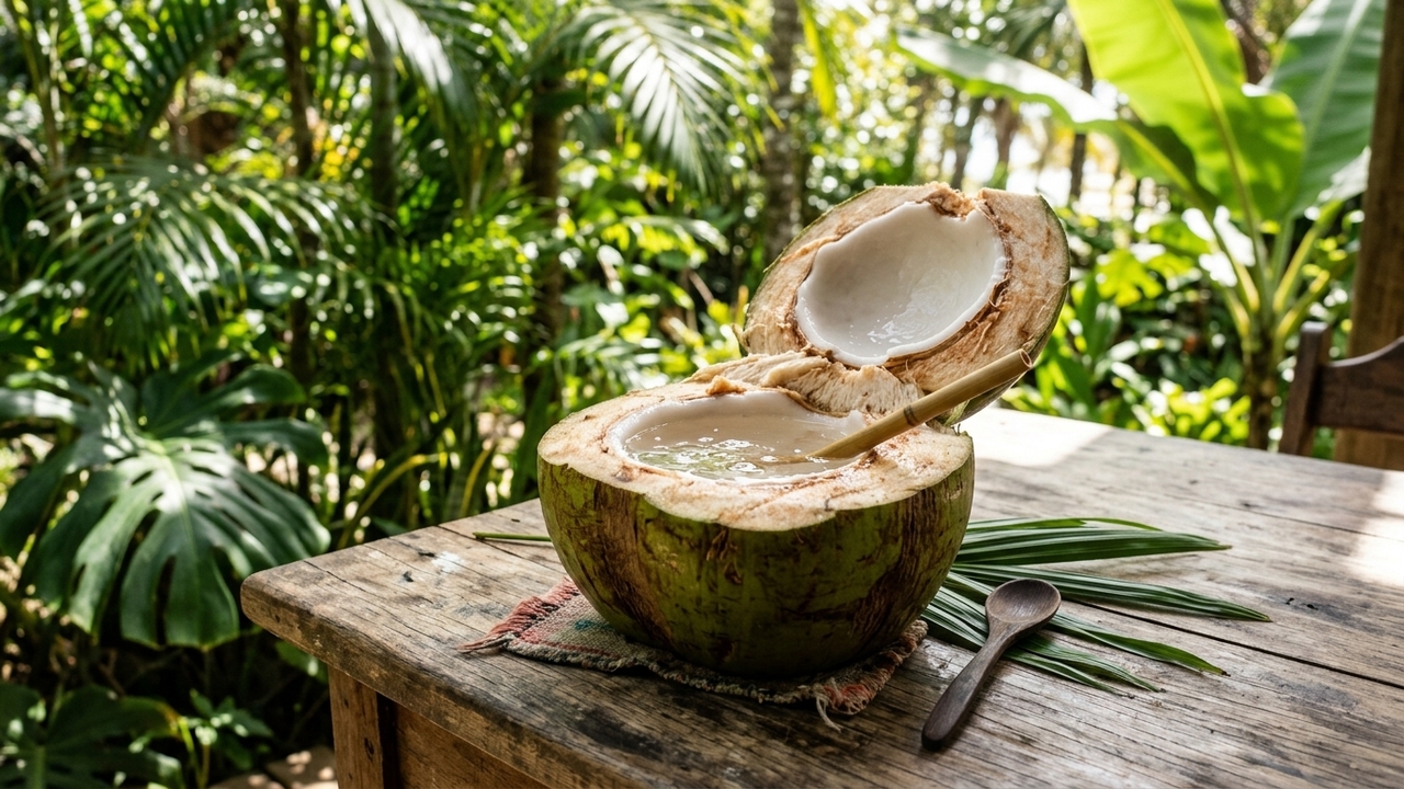 Benefícios da água de coco no dia a dia e o que realmente muda no corpo com o consumo frequente