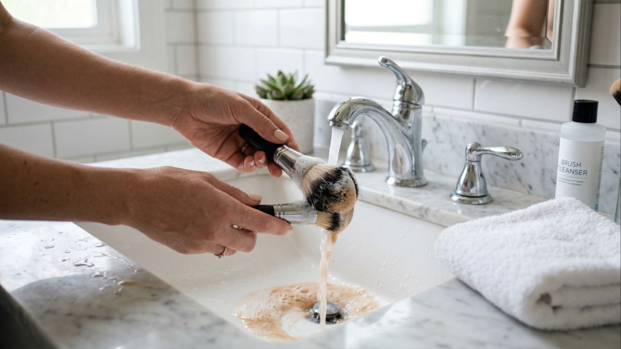 Com que frequência você deve limpar seus pincéis de maquiagem