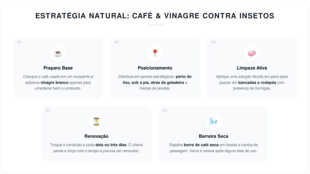 Misturar vinagre branco com borra de café usada: para que serve e por que é recomendado para eliminar pragas em casa