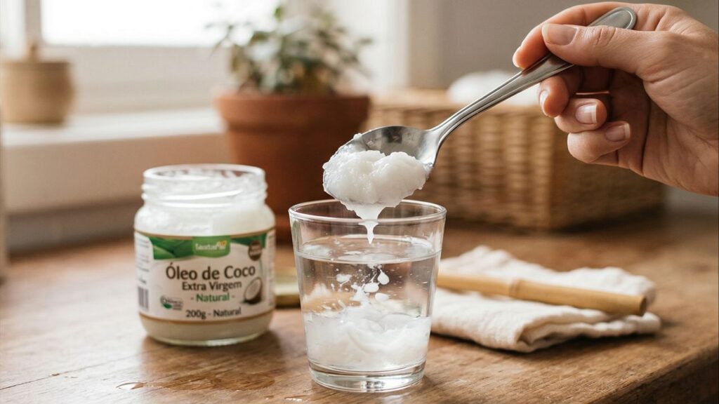 Recupere pontas espigadas ao acordar com esta mistura simples com água e óleo de coco