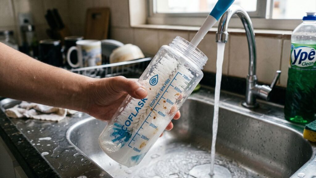 A maneira e o momento certos para lavar sua garrafa de água