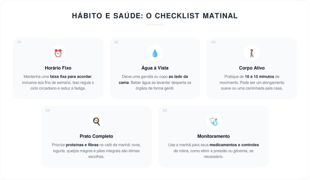 5 hábitos matinais que renovam o humor e a energia de quem já passou dos 50