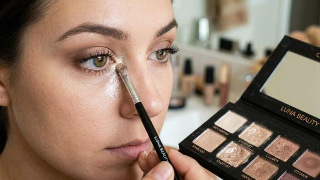 O truque da sombra clara no canto do olho que levanta o olhar e apaga o cansaço na hora