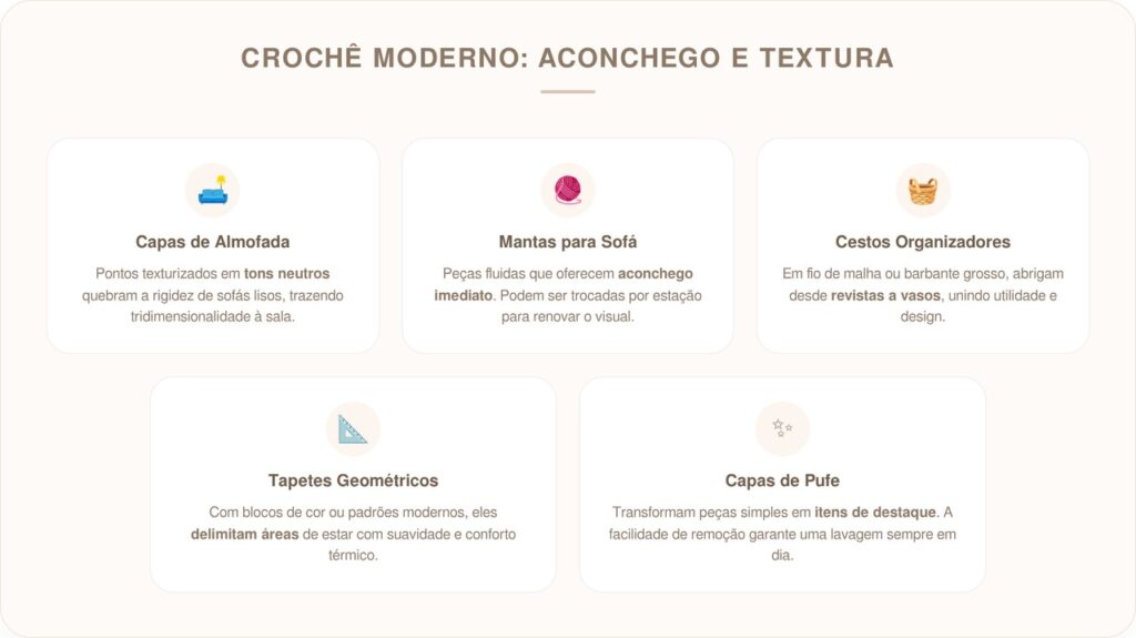 Tendências em peças de crochê moderno para quem busca versatilidade e elegância no dia a dia