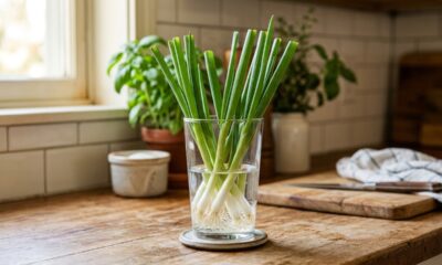 Como plantar cebolinha na água e nunca mais precisar comprar com um método simples que funciona de verdade