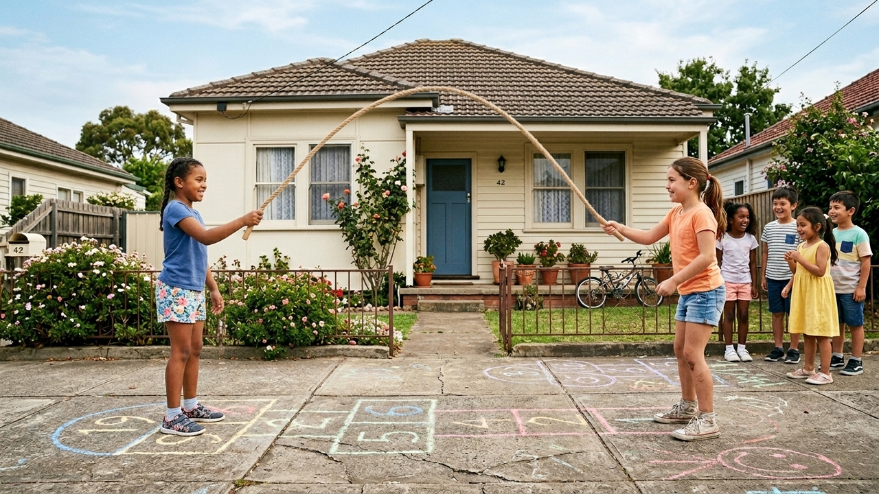 Brincadeiras como pular corda em grupo reuniam todos e viravam momentos inesquecíveis