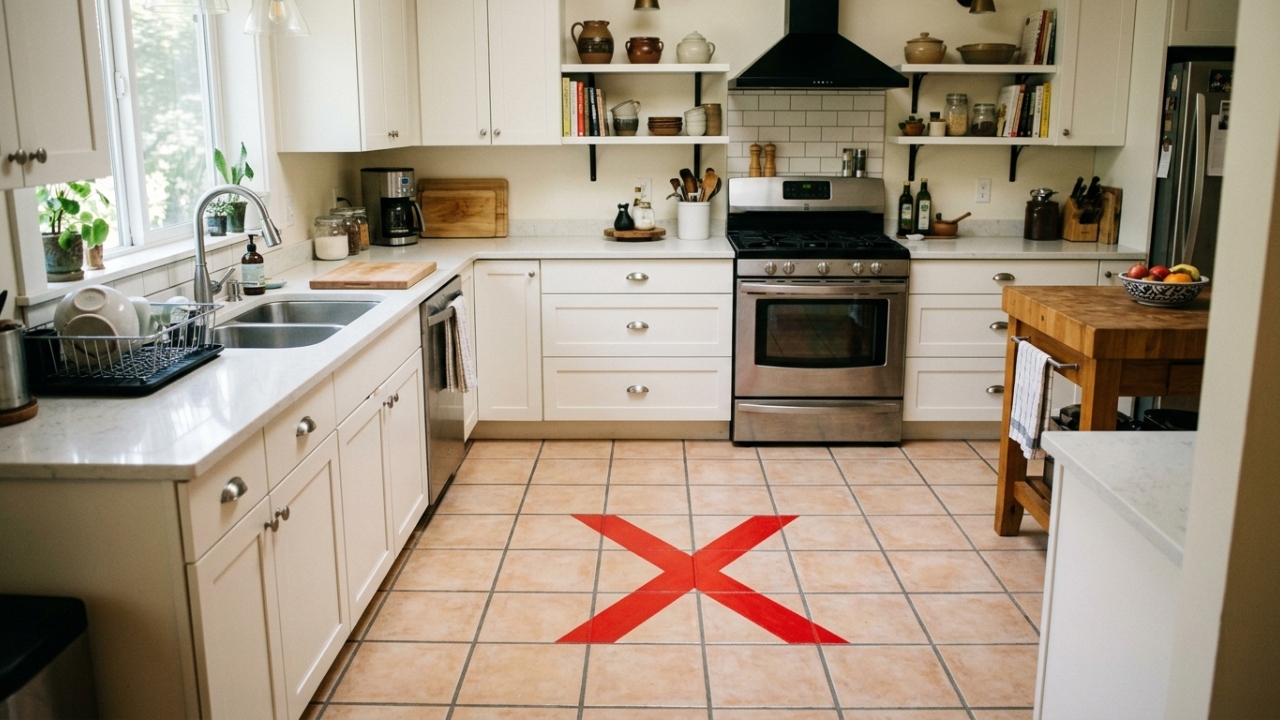 Adeus azulejos na cozinha: a tendência minimalista para renovar o piso em um dia e sem pedreiros
