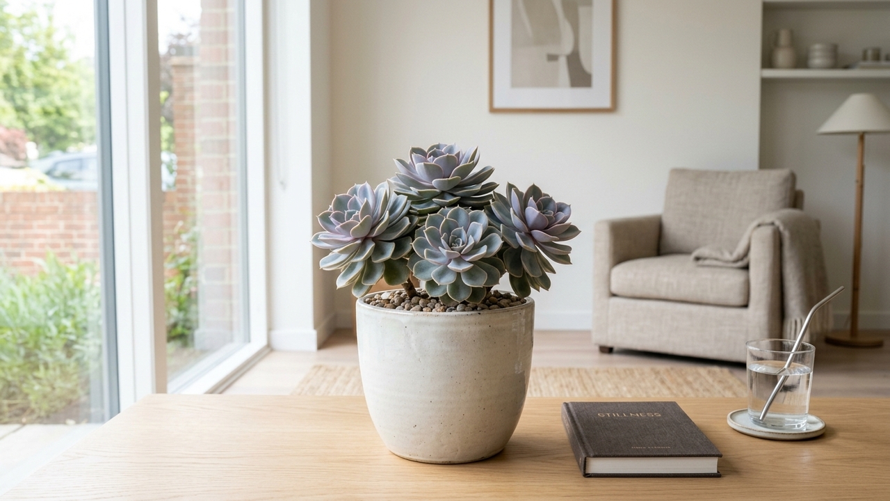 Esse uso da echeveria na decoração deixa qualquer espaço mais moderno e cria um visual que chama atenção