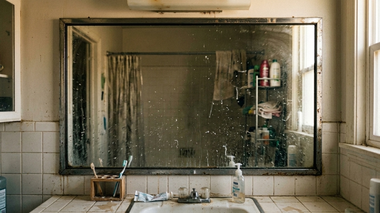 Sem vinagre nem bicarbonato: o truque caseiro com 1 ingrediente para limpar o espelho sem manchas