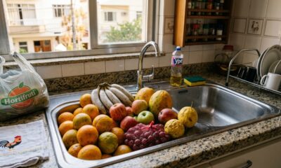 Como limpar alimentos como frutas e verduras do jeito certo e sem complicação