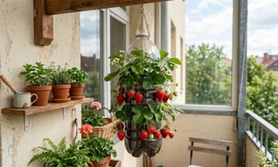 Como plantar morango na garrafa pet do jeito certo e colher frutos mesmo com pouco espaço