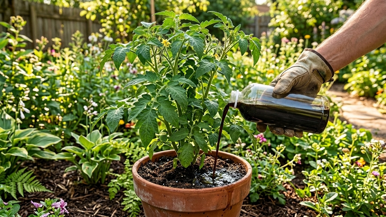 Como fazer um adubo líquido caseiro que acelera o crescimento das plantas com um preparo simples