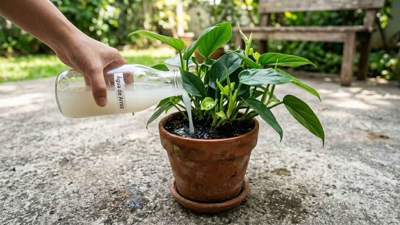 Como usar água de arroz nas plantas do jeito certo e fazer elas crescerem mais rápido em poucos dias