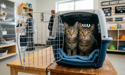 Irmãos felinos inseparáveis buscam adoção conjunta