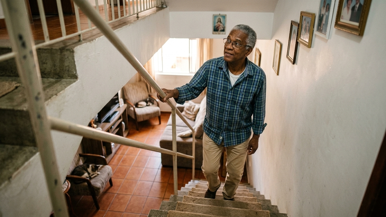 O hábito que ajuda idosos a subir escadas com mais segurança
