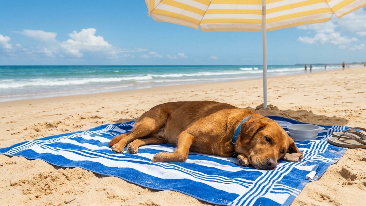 Como garantir o conforto do seu cachorro durante um dia de praia?