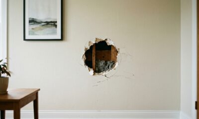 Como consertar parede com buraco maior e evitar que o remendo apareça depois da pintura