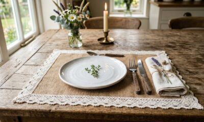 Como fazer um jogo americano de juta com renda para uma mesa rústica e elegante