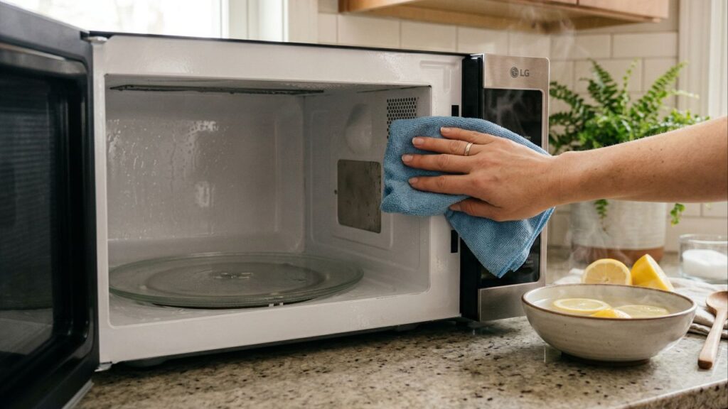 Sem detergente nem água sanitária: o segredo para limpar o micro-ondas em 1 minuto e sem deixar cheiro