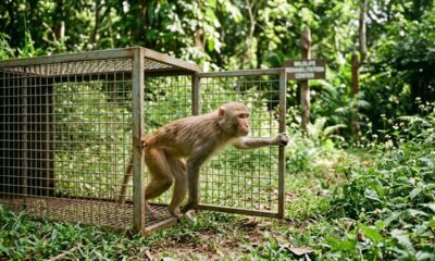 Macaca ameaçada passa anos presa e tem reação emocionante ao ganhar liberdade
