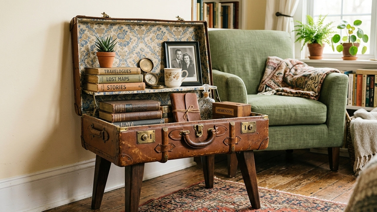 Se você tem malas de viagem velhas ou quebradas, possui um tesouro: a solução é reutilizá-las em casa e não jogá-las fora