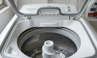 Por que não se deve deixar a porta da máquina de lavar roupa aberta durante muito tempo