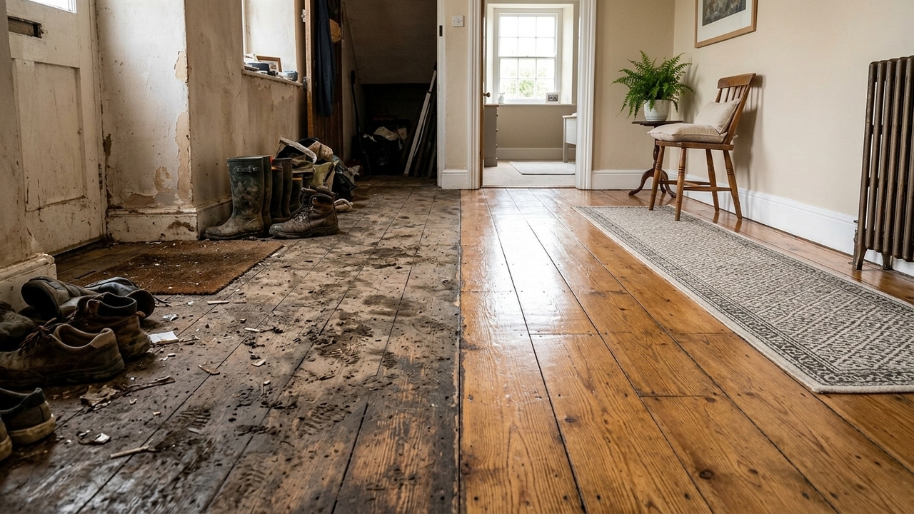 Esse piso encardido pode voltar a ter bom aspecto com uma limpeza certa e sem produtos caros demais