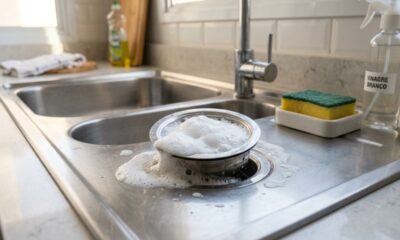 Misturar bicarbonato com vinagre no ralo: para que serve e por que esse truque caseiro continua popular