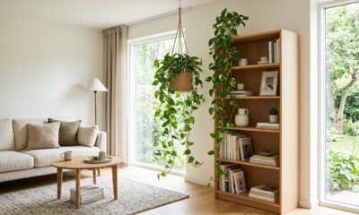 Esse detalhe com jiboia na decoração deixa o ambiente muito mais elegante e muda completamente o visual da casa