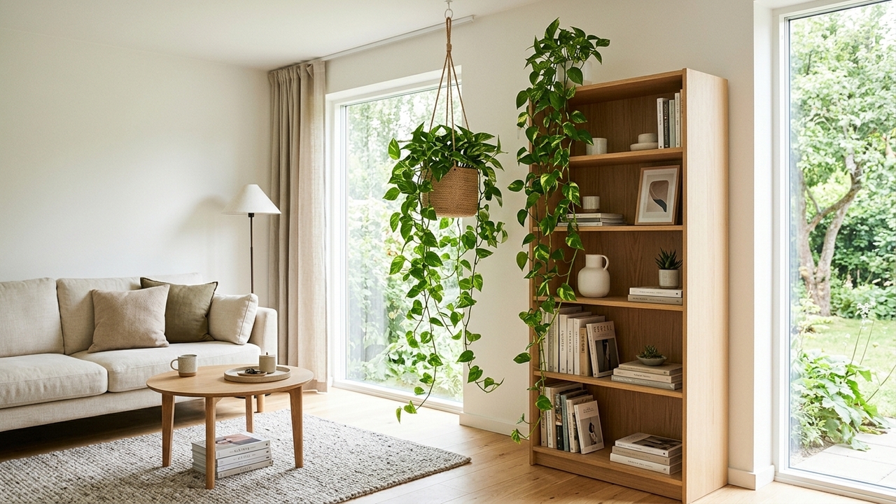 Esse detalhe com jiboia na decoração deixa o ambiente muito mais elegante e muda completamente o visual da casa