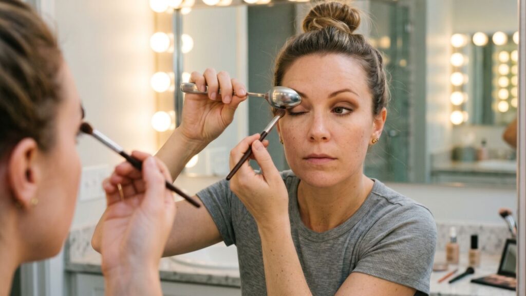 O truque mais simples que você pode fazer com uma colher e sombra para os olhos na sua maquiagem