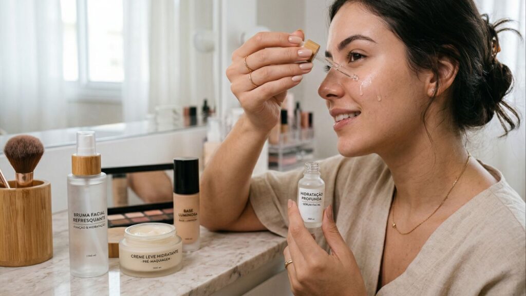 Segredos de preparação de pele para esconder linhas finas sem craquelar a maquiagem